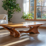 Mirevon Live Edge Sculpted Coffee Table by Timberustic — overall product view