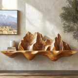 Montavera Sculpted Topographic Mountain Handcrafted Floating Shelf by Timberustic — overall product view