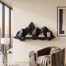 Montavere Sculpted Mountain Landscape Handcrafted Floating Shelf Black - Timberustic Floating Shelf