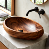 Neroval Sculpted Oval Handcrafted Vessel Sinks - Timberustic Vessel Sinks