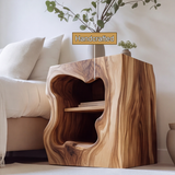 Noradrin Sculpted Hollow Form Handcrafted Bedside Table by Timberustic — handcrafted details