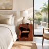 Noradrin Sculpted Hollow Form Handcrafted Bedside Table by Timberustic — Mahogany finish
