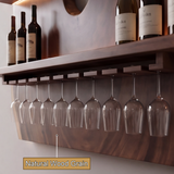 Noralora Asymmetrical Panel Handcrafted Floating Wine Shelf by Timberustic — natural wood grain detail