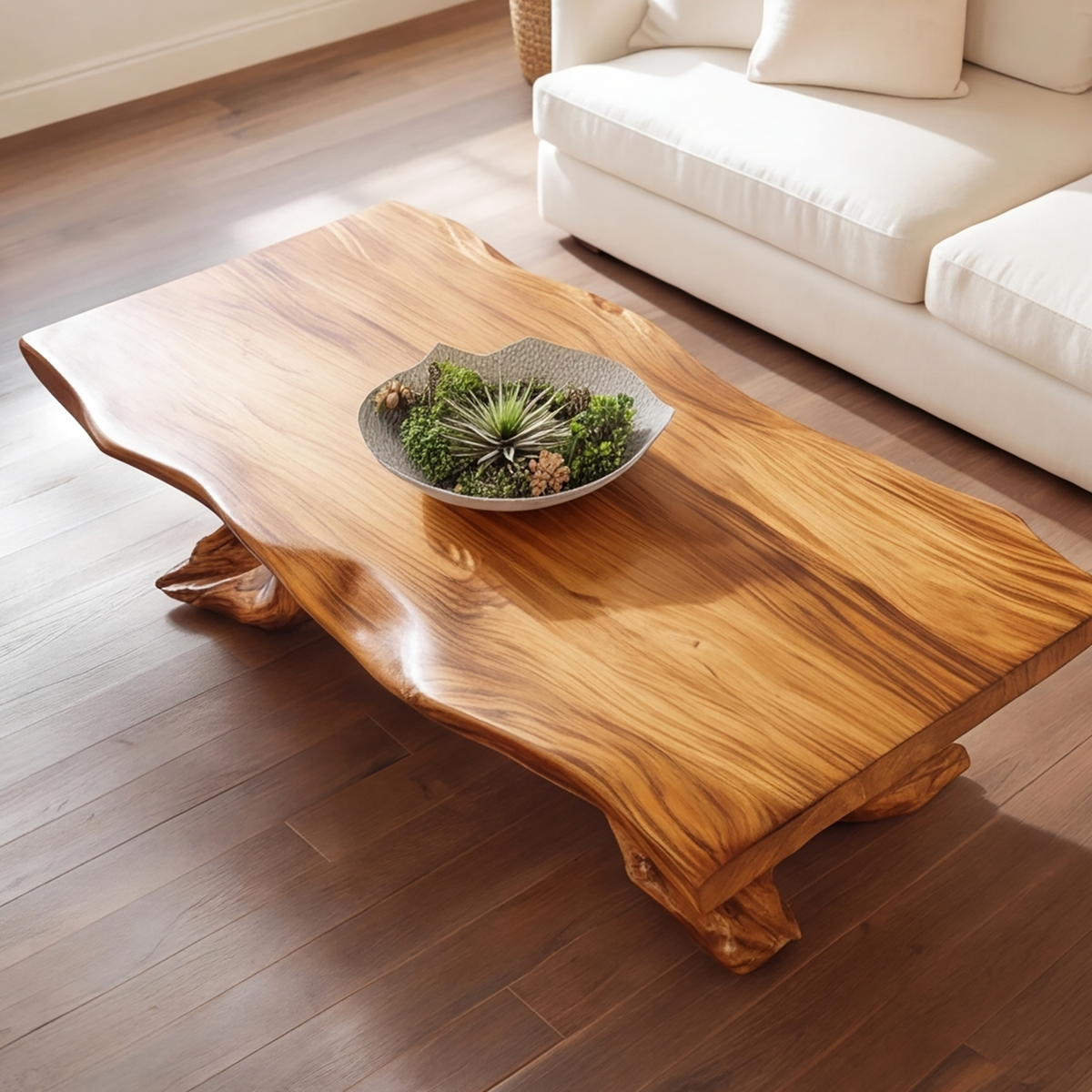 Norarell Live Edge Sculpted Coffee Table by Timberustic — product detail view 2