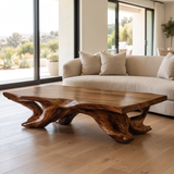 Norarell Live Edge Sculpted Coffee Table by Timberustic — Brown finish