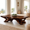 Norarell Live Edge Sculpted Coffee Table by Timberustic — Dark Walnut finish