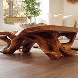 Norarell Live Edge Sculpted Coffee Table by Timberustic — handcrafted details