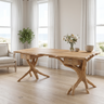 Noravella Sculpted Branch Base Handcrafted Desk with Drawers Natural Oak - Timberustic Desk With Drawers