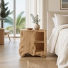 Norevella Asymmetrical Live Edge Handcrafted Bedside Table by Timberustic — Natural Oak finish