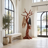 Norilora Twisting Sculpted Tree Coat Rack by Timberustic — Mahogany finish