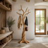 Norilora Twisting Sculpted Tree Coat Rack by Timberustic — Natural Oak finish