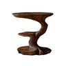 Norivane Branching Sculpted Handcrafted Record Player Stand With Storage by Timberustic — Dark Walnut finish