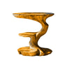 Norivane Branching Sculpted Handcrafted Record Player Stand With Storage by Timberustic — Teak finish