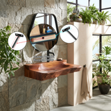 Norovella Sculpted Basin Handcrafted Floating Bathroom Vanity with Integrated Sink by Timberustic — product detail view 8