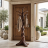 Norowyn Twisting Sculpted Tree Coat Rack by Timberustic — Brown finish