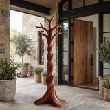 Norowyn Twisting Sculpted Tree Coat Rack by Timberustic — Mahogany finish