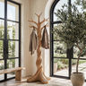 Norowyn Twisting Sculpted Tree Coat Rack by Timberustic — Natural Oak finish