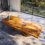 Nuvello Sculpted Loop Base Handcrafted Dining Table - Timberustic Dining Table