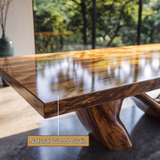 Nuvello Sculpted Loop Base Handcrafted Dining Table - Timberustic Dining Table