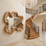 Ondavyr Undulating Sculpted Handcrafted Mirror Frame by Timberustic — Natural Oak finish