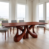 Orawyn Sculpted Branching Base Handcrafted Dining Table Mahogany - Timberustic Dining Table