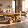 Orawyn Sculpted Branching Base Handcrafted Dining Table Teak - Timberustic Dining Table