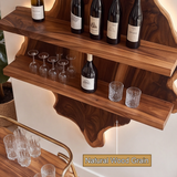 Orelune Live Edge Handcrafted Floating Wine Shelf by Timberustic — natural wood grain detail