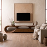 Orevale Sculpted Loop Handcrafted TV Console Brown - Timberustic TV Console