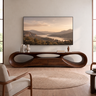 Orevale Sculpted Loop Handcrafted TV Console Dark Walnut - Timberustic TV Console