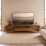 Orevale Sculpted Loop Handcrafted TV Console Teak - Timberustic TV Console