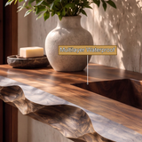 Orevyn Sculpted Live Edge Handcrafted Floating Bathroom Vanity with Integrated Sink - Timberustic Floating Bathroom Vanity with Integrated Sink
