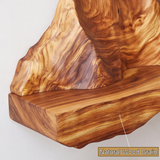 Oridell Sculpted Mountain Landscape Handcrafted Floating Shelf - Timberustic Floating Shelf