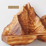 Oridell Sculpted Mountain Landscape Handcrafted Floating Shelf - Timberustic Floating Shelf