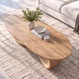 Oriwyn Sculpted Loop-Base Handcrafted Coffee Table by Timberustic — product detail view 5