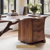 Ororien Sculpted Tree Branch Handcrafted Desk With Drawers by Timberustic — natural wood grain detail