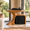 Oryven Sculpted Curved Frame Handcrafted Record Player Stand With Storage Teak - Timberustic Record Player Stand With Storage