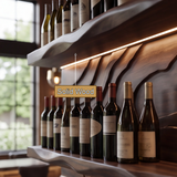 Ravelyth Sculpted Relief Handcrafted Floating Wine Shelf by Timberustic — solid wood detail