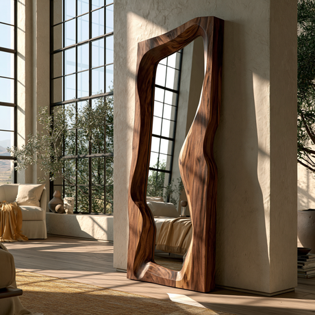 Ravessa Undulating Sculpted Handcrafted Mirror Frame - Timberustic Mirror