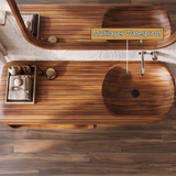 Rivessa Ribbed Sculpted Handcrafted Floating Bathroom Vanity with Integrated Sink and Open Storage by Timberustic — product detail view 2