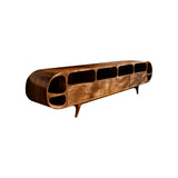 Rovaro Rounded Silhouette Handcrafted TV Console Brown - Timberustic TV Console