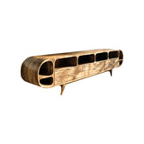 Rovaro Rounded Silhouette Handcrafted TV Console Natural Oak - Timberustic TV Console