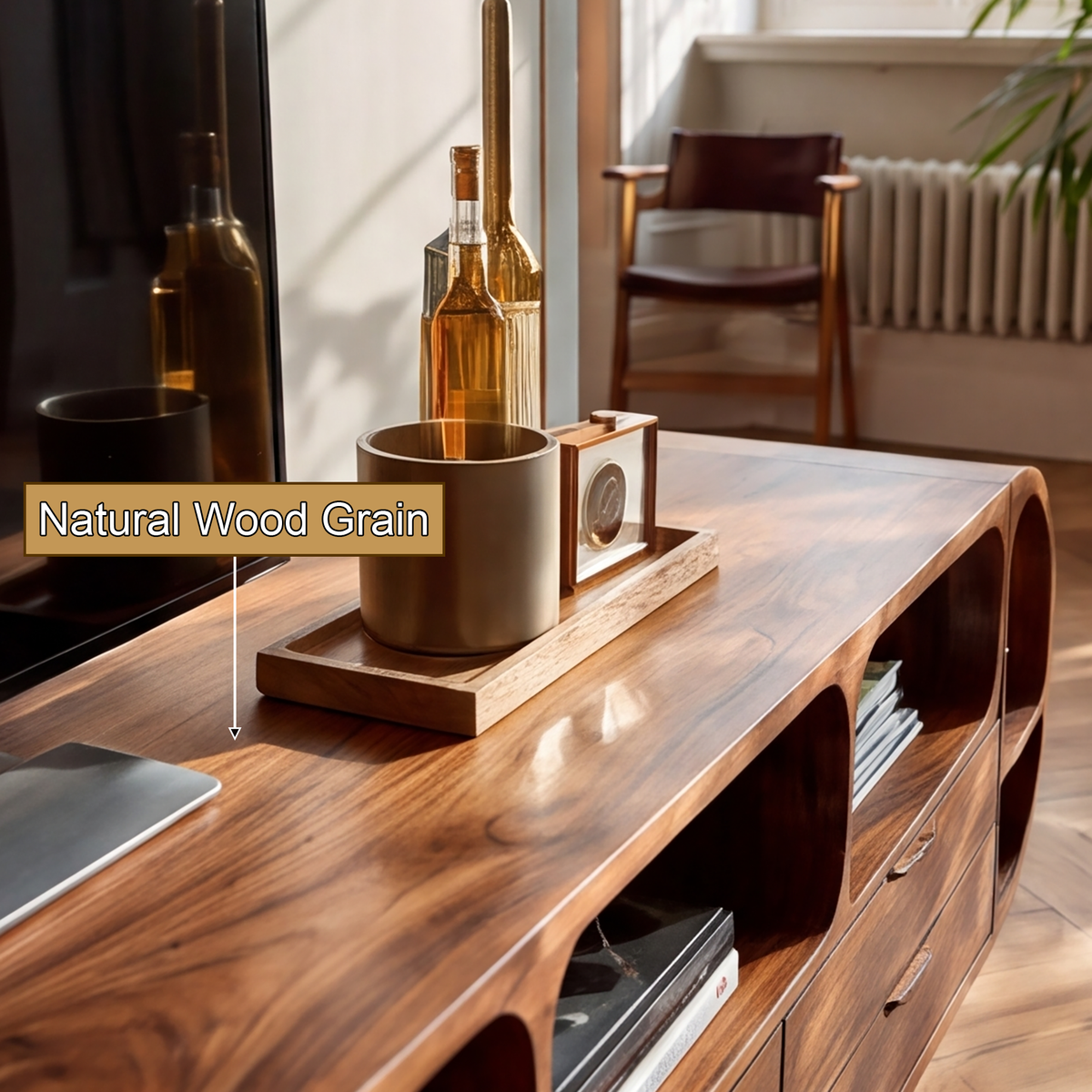 Rovaro Rounded Silhouette Handcrafted TV Console - Timberustic TV Console