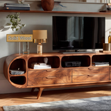 Rovaro Rounded Silhouette Handcrafted TV Console - Timberustic TV Console