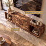 Solvaya Sculpted Sunrise Landscape Handcrafted TV Cabinet - Timberustic TV Cabinet