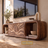 Solvaya Sculpted Sunrise Landscape Handcrafted TV Cabinet - Timberustic TV Cabinet