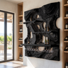 Stratavorn Topographic Mountain Handcrafted Floating Wine Shelf by Timberustic — Black finish