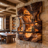 Stratavorn Topographic Mountain Handcrafted Floating Wine Shelf by Timberustic — Dark Walnut finish