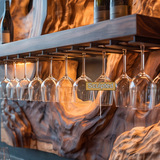 Stratavorn Topographic Mountain Handcrafted Floating Wine Shelf by Timberustic — product detail view 4