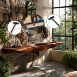 Sylavyn Sculpted Slab Handcrafted Floating Bathroom Vanity with Integrated Sink - Timberustic Floating Bathroom Vanity with Integrated Sink
