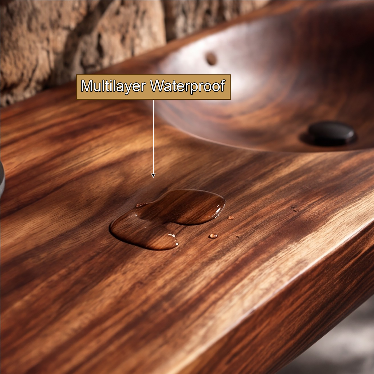Sylavyn Sculpted Slab Handcrafted Floating Bathroom Vanity with Integrated Sink - Timberustic Floating Bathroom Vanity with Integrated Sink